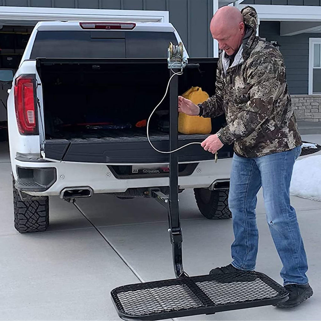 SwiveLift durable lightweight foldable portable big game hitch mounted lifting system easy to use