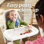 EveryStep Slim 6 in 1 Convertible Highchair Misty Infant Toddler Feeding Chair