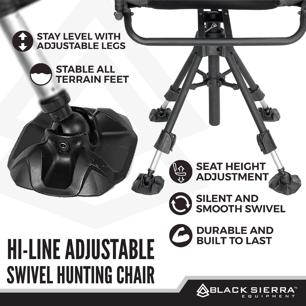 360 Silent Swivel Hunting Chair XL Padded Blind Seat 300 lb Capacity Comfortable Blind Chair