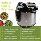 NPC 9 smart electric pressure canner cooker 9.5 quart stainless steel digital controls for food preservation