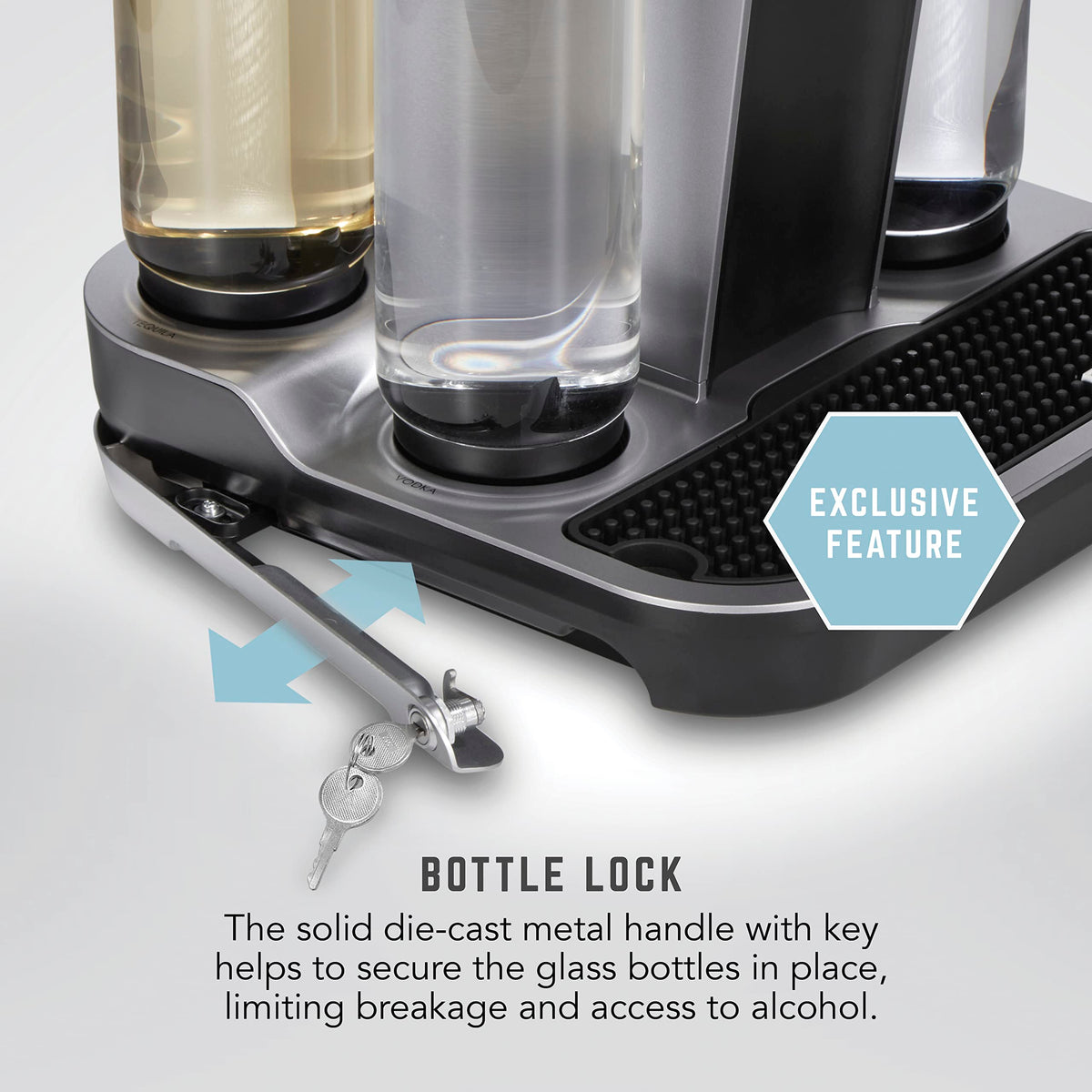 Professional cocktail machine cocktail maker with 5 premium glass bottles 55306 renewed home bar
