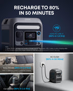 C300 portable power station 288Wh LiFePO4 battery 300W AC output solar generator for camping outdoor