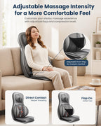 shiatsu neck and back massager with heat FSA adjustable nodes for muscle relaxation home office use