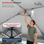 13x13 Pop Up Canopy Tent Instant Outdoor Easy One Push Portable Sun Shelter for Camping Patio