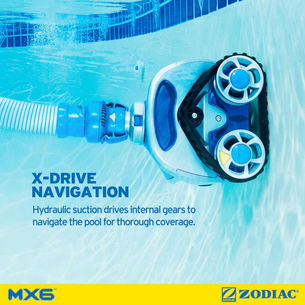 MX6 suction side in ground pool cleaner with cyclonic suction automatic vacuum for swimming pools