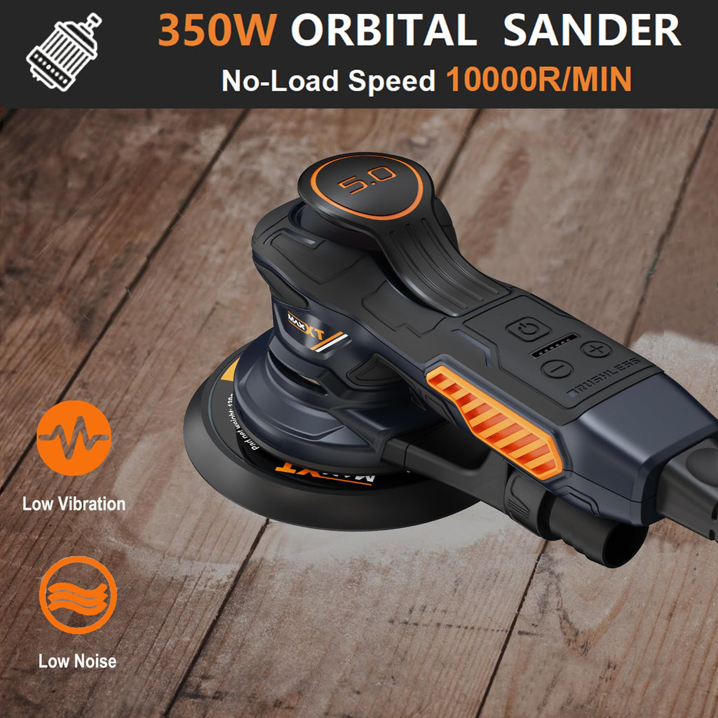 6 inch 10000 RPM electric random orbital sander 10 sandpapers 6 speed settings woodworking sanding polishing