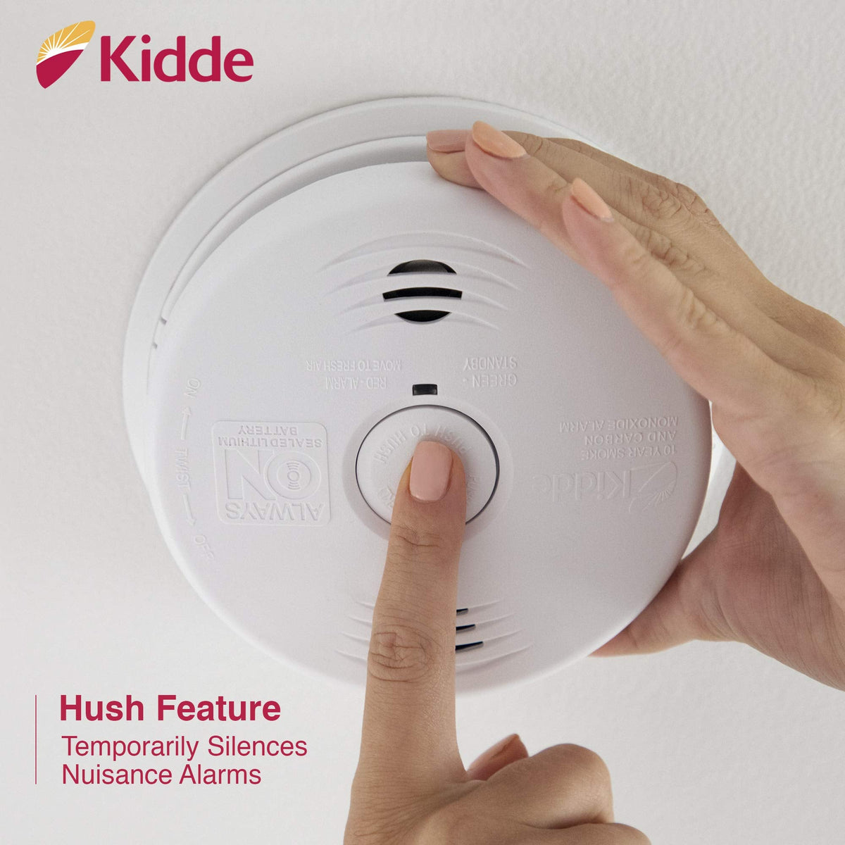 Smoke and CO Detector Alarm Voice Warning Hardwired 10 Year Lithium Battery Backup Interconnectable i12010SCO