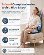 shiatsu neck and back massager with heat FSA adjustable nodes for muscle relaxation home office use