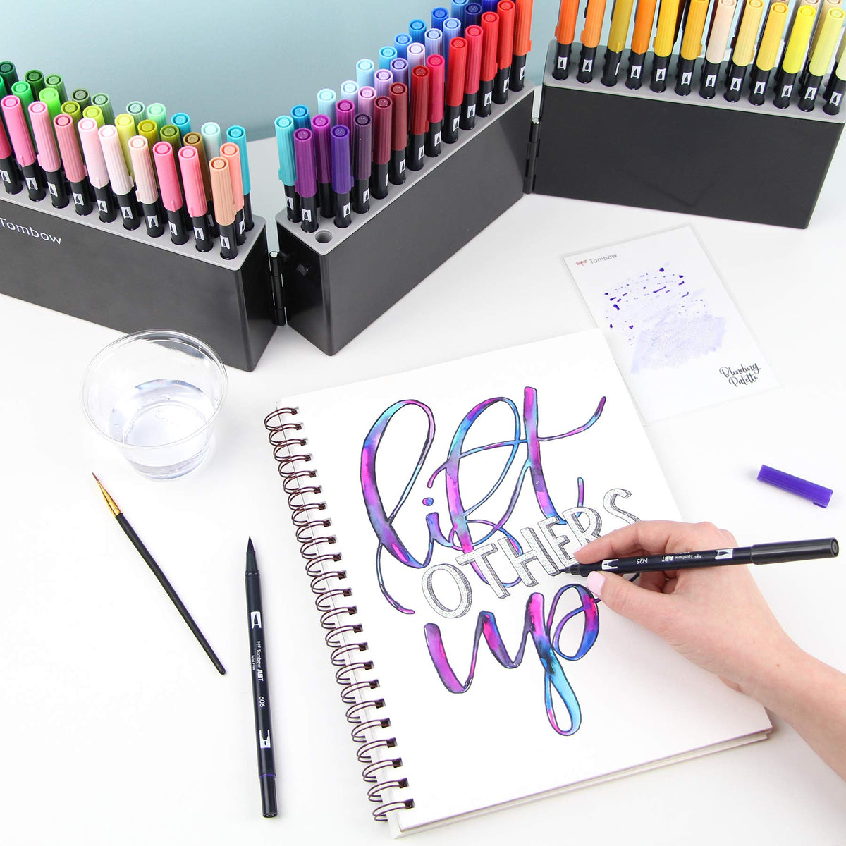 56179 Dual Brush Pen Art Markers 108 Color Set with Marker Case for Drawing Coloring Lettering