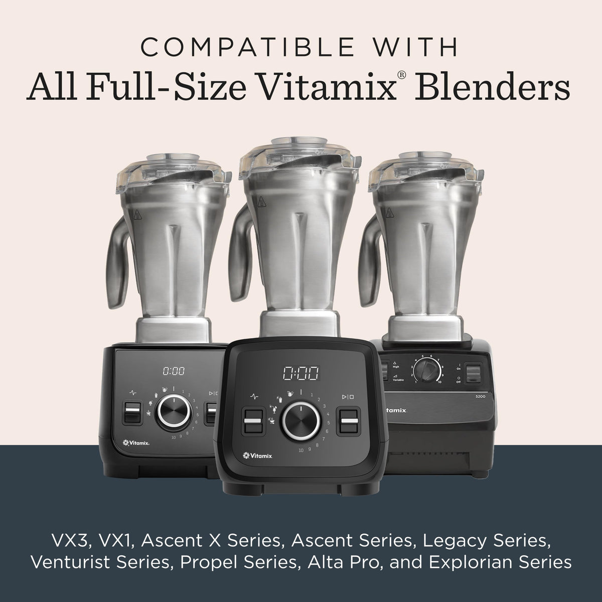 48 oz Stainless Steel Blender Container with Self Detect Technology BPA Free Replacement Jar