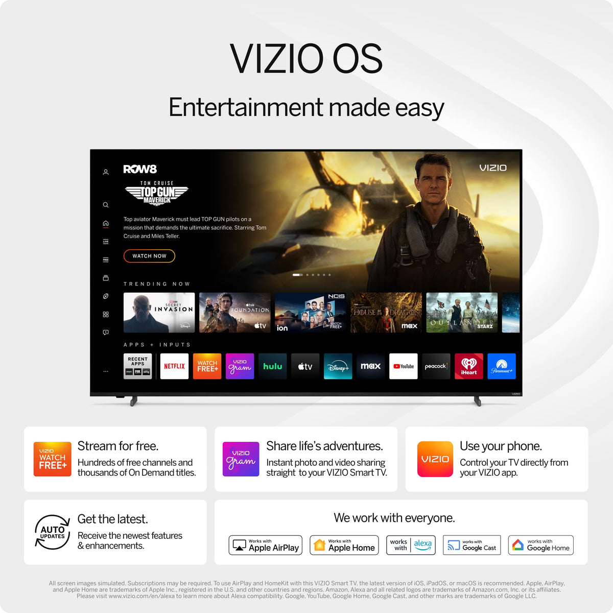 40 inch Full HD 1080p Smart TV DTS Virtual X Alexa Compatible Bluetooth Headphones VFD40M-08 New