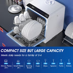 Portable Countertop Dishwasher, No Hookup Needed, Compact Design