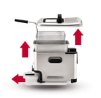 Deep Fryer with Basket 3.5L 1700W Oil Filtration Temperature Control Easy Clean Home Kitchen