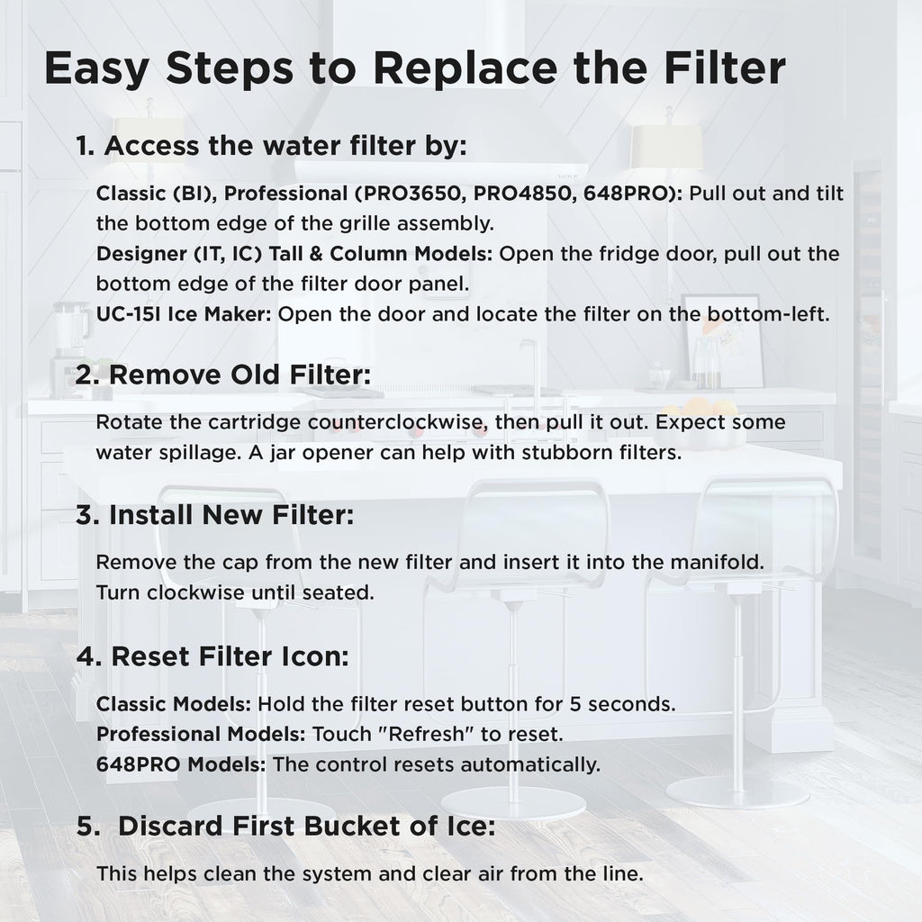 Replacement water filter 4204490 and air filter 7042798 combo pack for clean air and water