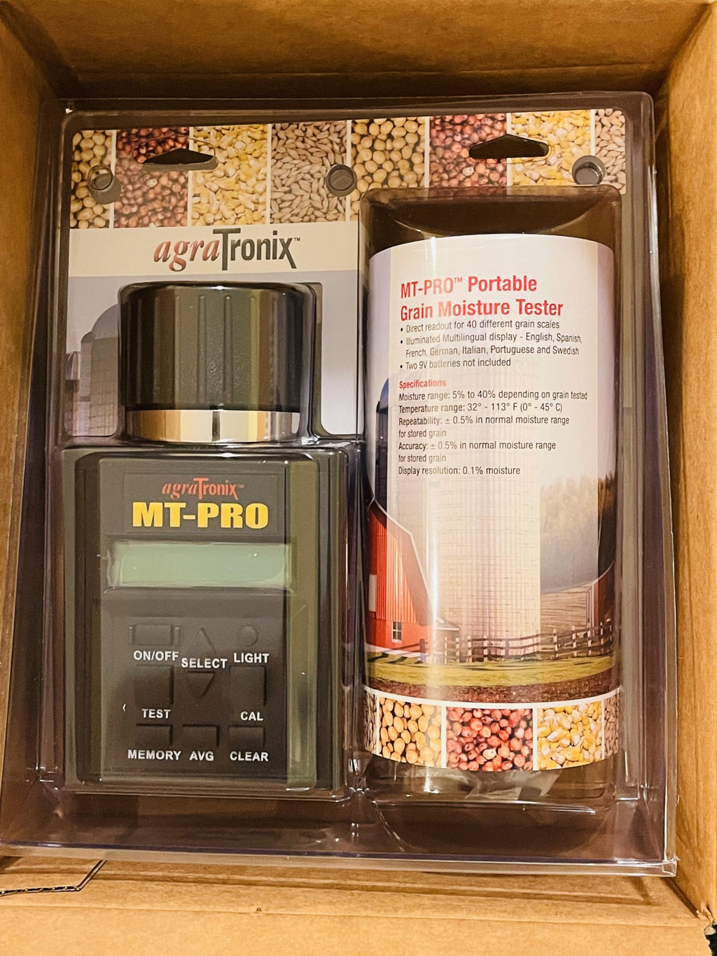 MT-Pro Portable Grain Moisture Tester with Digital Meter Readout and Carry Case for Accurate Testing