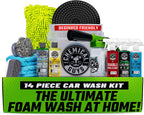 14 Piece Car Wash Kit with Foam Blaster 6 Foam Gun Wash Mitt Towels Cleaning Accessories Set