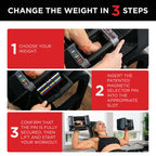 Elite EXP 90 Adjustable Dumbbells Stage 1 Set of 2 5 lb to 50 lb Home Gym Strength Training