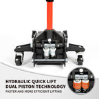 5 ton 11000lbs low profile hydraulic heavy duty steel floor jack dual piston quick lift pump for car repair