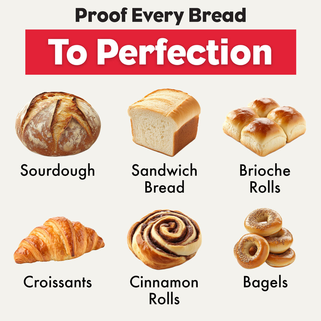 Folding Proofer and Slow Cooker Proofer Version for Bread Dough Fermentation and Food Dehydration
