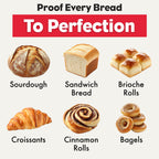 Folding Proofer and Slow Cooker Proofer Version for Bread Dough Fermentation and Food Dehydration