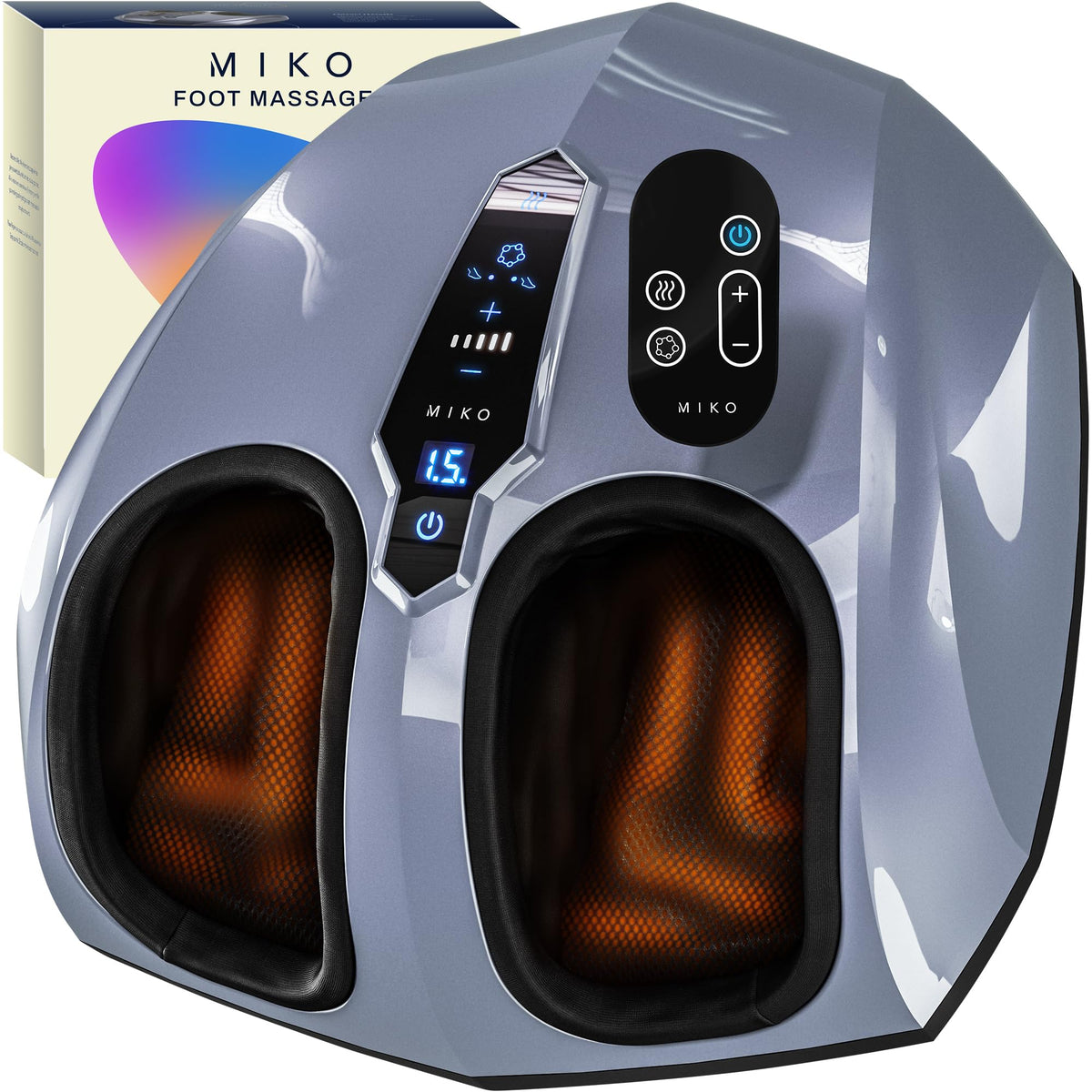 Shiatsu Foot Massager with Heat and Air Compression for Pain Relief and Deep Muscle Relaxation