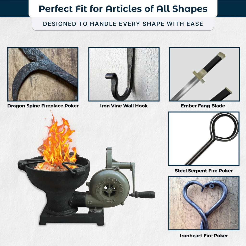 Portable DIY Blacksmith Forge with Hand Blower for Knife Making Metalwork and Heat Treating