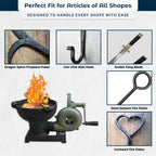 Portable DIY Blacksmith Forge with Hand Blower for Knife Making Metalwork and Heat Treating