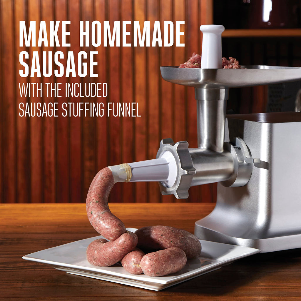 Electric meat grinder and sausage stuffer #12 heavy duty kitchen appliance for home commercial use