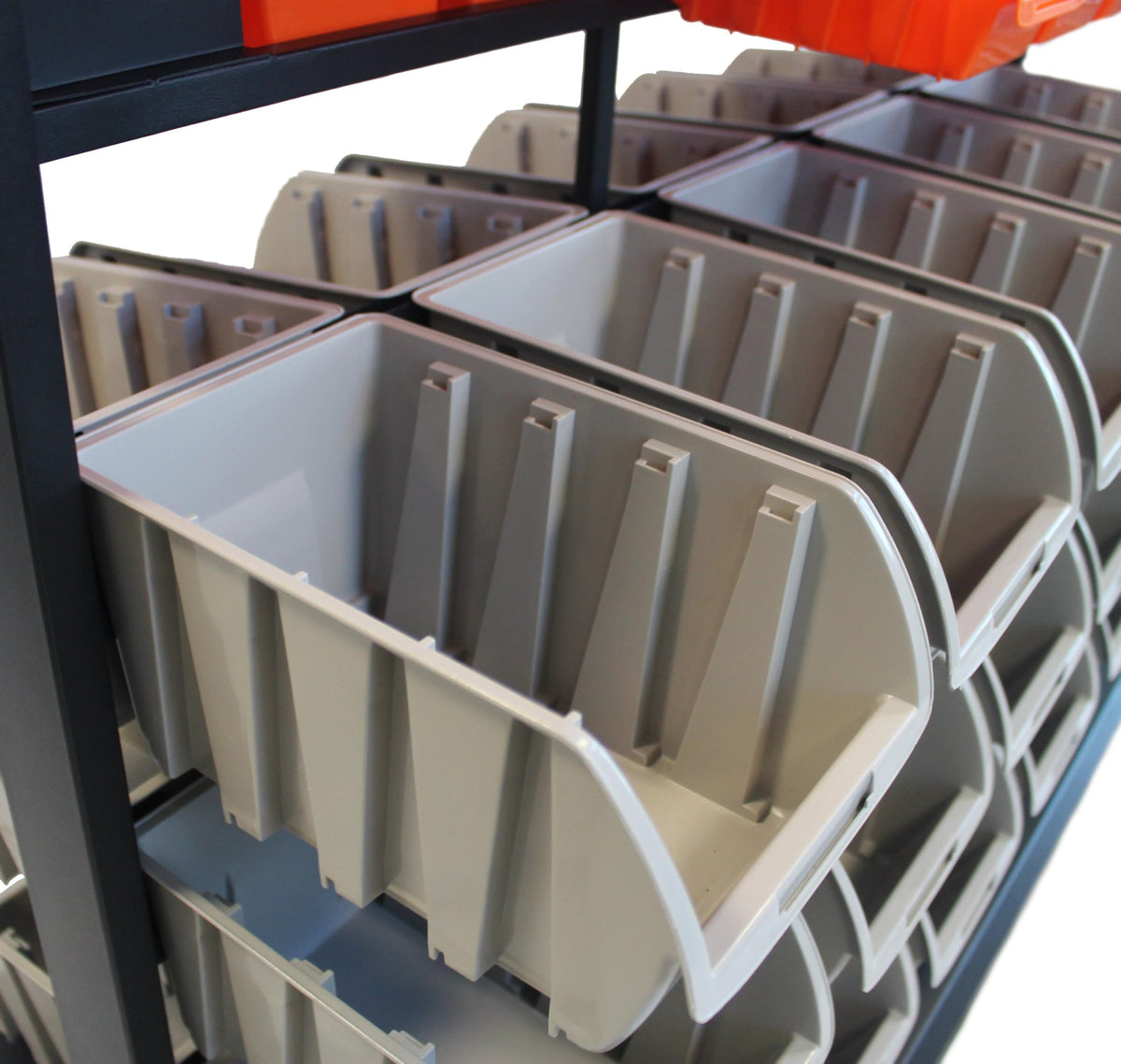 7 tier dual sided rolling storage bin rack parts organizer black heavy duty mobile utility cart