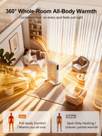 Electric mica infrared space heaters for large room whole room indoor use bedroom office garage
