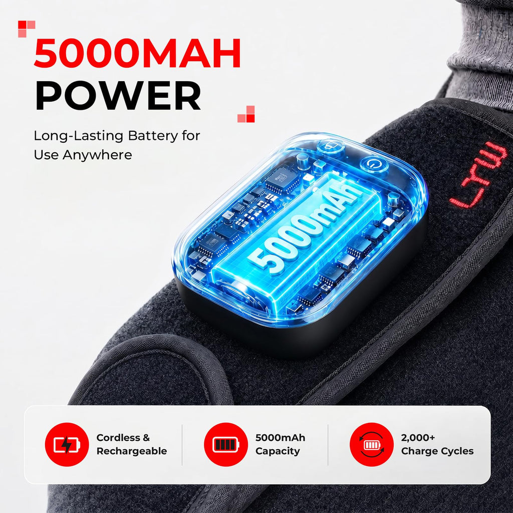 Red Light Therapy Foot Massager 101 LED Neuropathy Pain Relief 660nm 850nm 3 Heat 5 Intensity Pulse Cordless