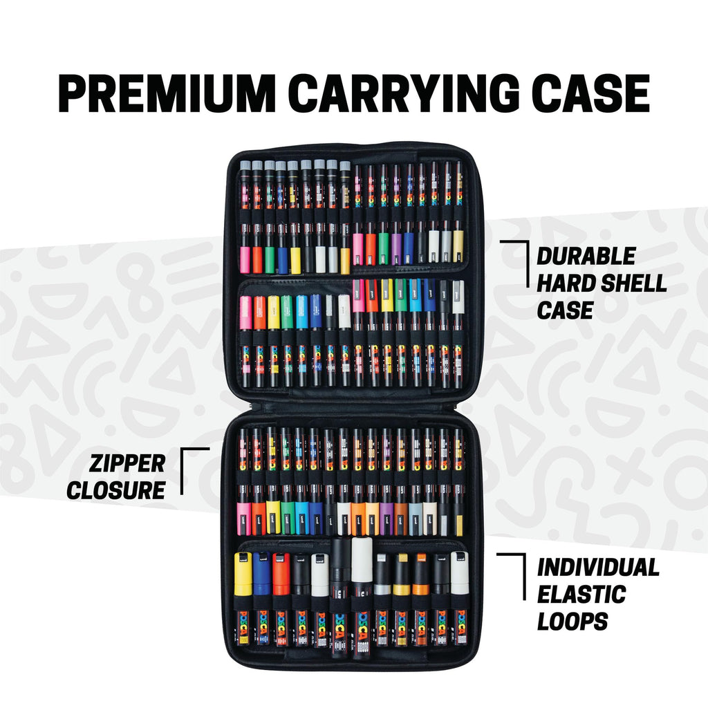 Acrylic Paint Markers 62 Set with Case for Kids and Adults Coloring Includes 350 1MR 1M 3M 5M 7M 8K 17K