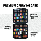 Acrylic Paint Markers 62 Set with Case for Kids and Adults Coloring Includes 350 1MR 1M 3M 5M 7M 8K 17K
