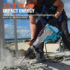 1700W 25 Pound SDS Max Heavy Duty Electric Demolition Jack Hammer 65H 14 Amp Corded Concrete Breaker