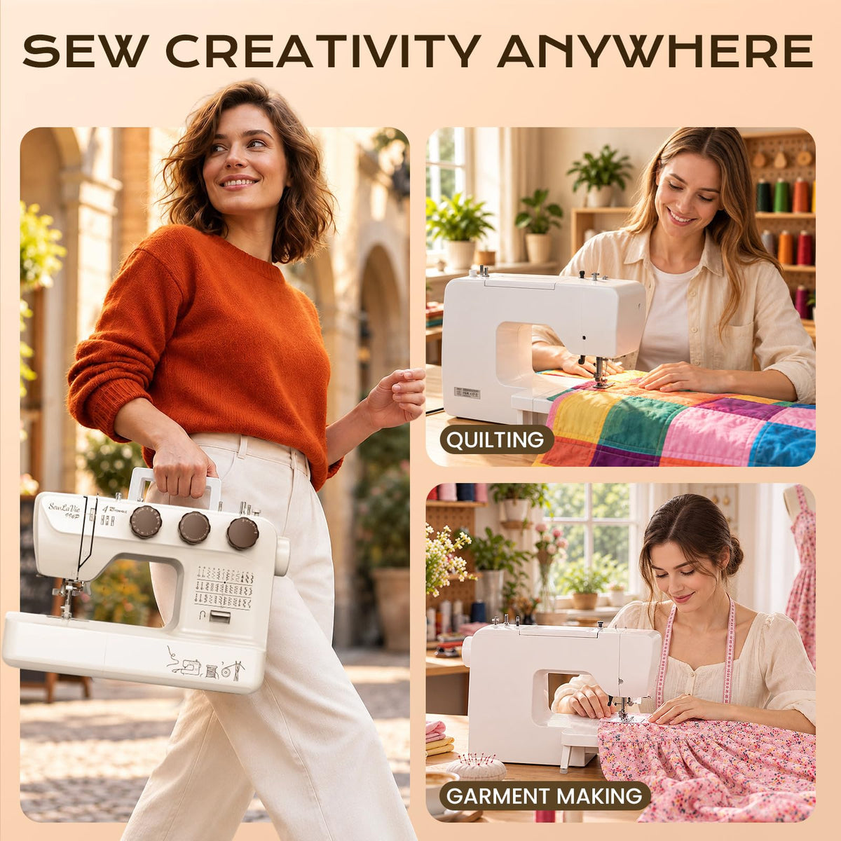 996P Mechanical Sewing Machine with 36 Built in Stitches for Beginners Household Daily Sewing