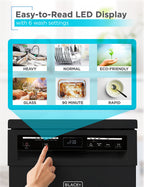 18 Inch Portable Dishwasher Energy Star BPD8B Black Compact Efficient Design for Small Spaces