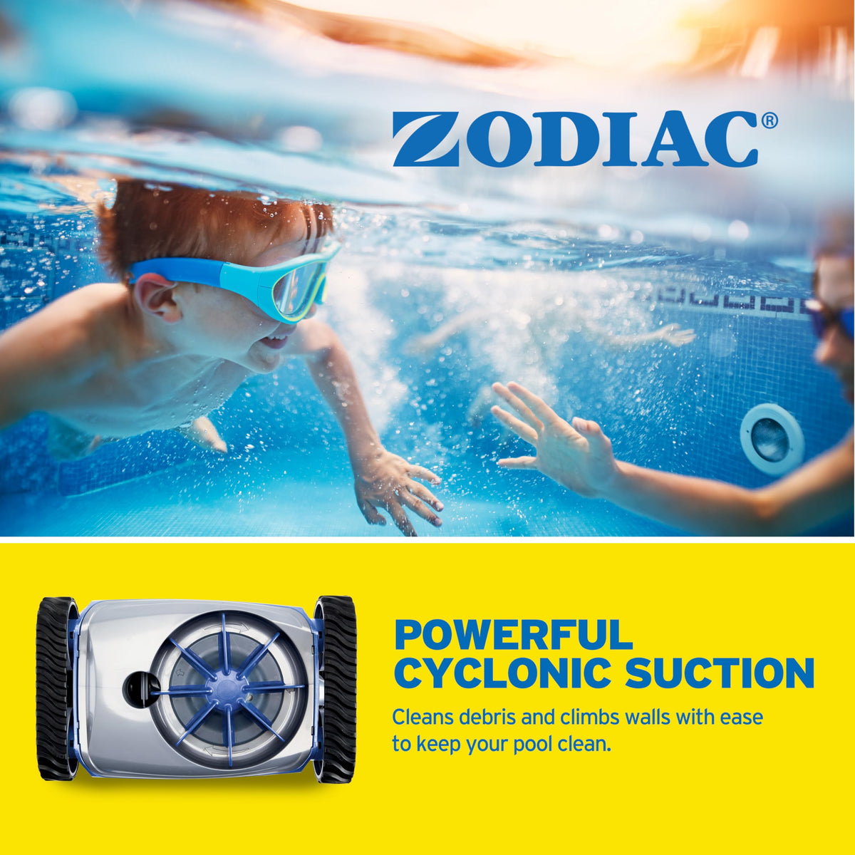 MX6 suction side in ground pool cleaner with cyclonic suction automatic vacuum for swimming pools
