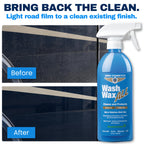No Rinse Waterless RV Wash Wax Mop Kit with 9 ft Pole for Boat Aircraft Car Truck and RV Cleaning
