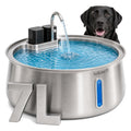 Wireless doggy fountain 7L 1.85 Gal cordless stainless steel pet fountain 4 layer filtration 30 day battery