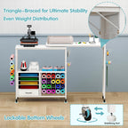 360 Craft Cart 26 Vinyl Storage and Pegboards Rolling Organizer Compatible with Heat Press and Cutting Machine