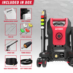 Electric Pressure Washer 2800 Max PSI 1.7 Max GPM Follow Me Portable Power Cleaner for Home Car Patio