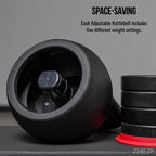 Adjustable Kettlebell Set for Home Gym Strength Training 16 kg 24 kg 40 lb Compact Steel Bell Ergonomic Handle