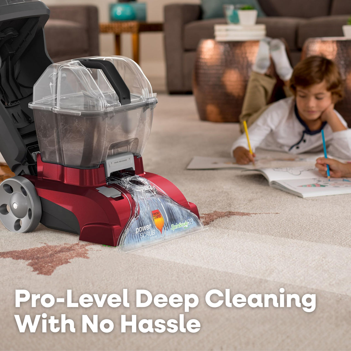 PowerScrub Deluxe Carpet Cleaner Machine with Pet and Upholstery Tools for Deep Home Cleaning