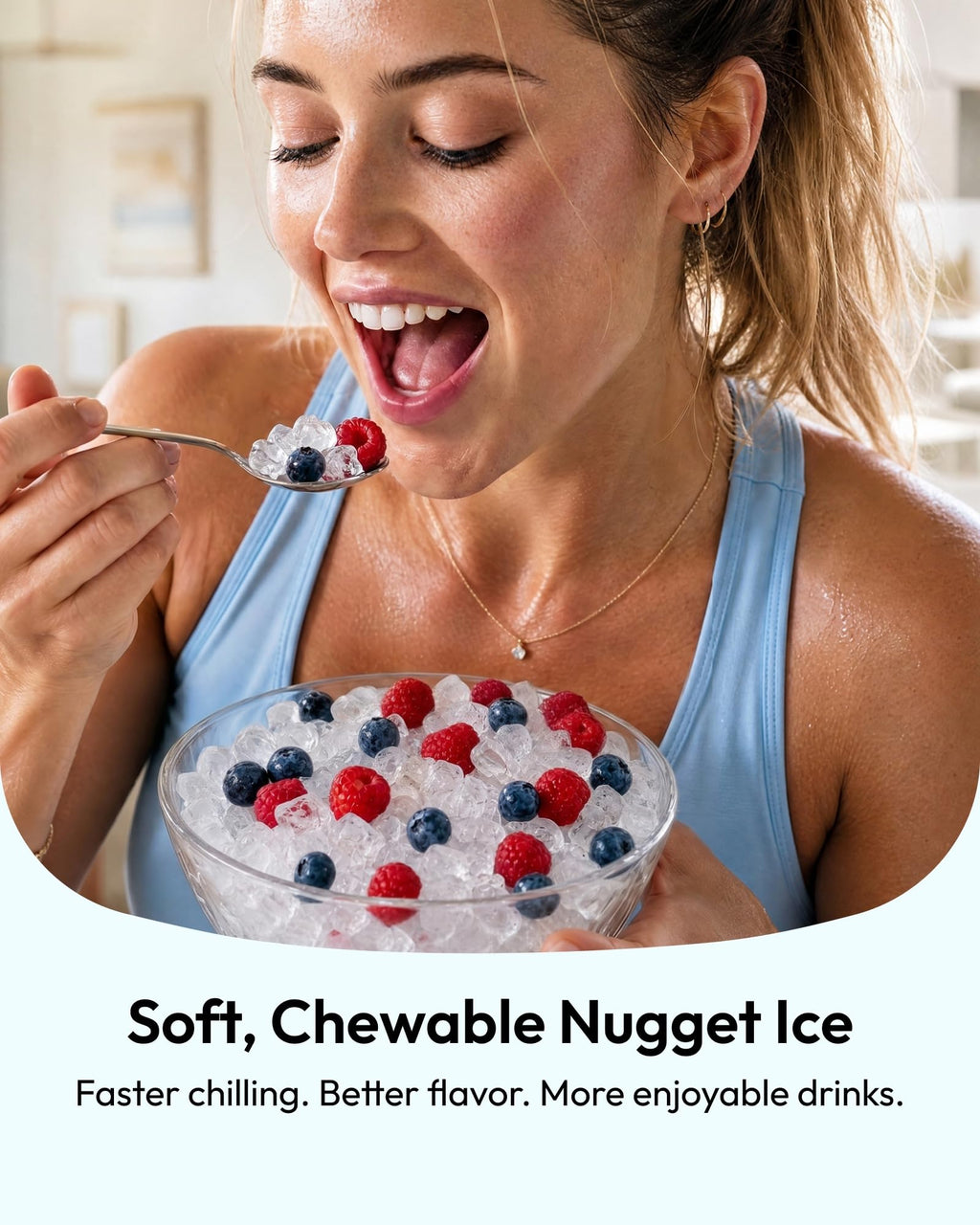 2026 Upgraded Countertop Nugget Ice Maker 35lbs Sonic Crushed Ice Machine for Home Kitchen