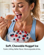 2026 Upgraded Countertop Nugget Ice Maker 35lbs Sonic Crushed Ice Machine for Home Kitchen
