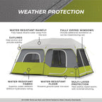 Instant cabin tent multi room portable pop up tent for 2 minute camp setup sleeps 9 people 14 x 9 ft 3 room