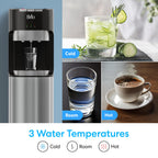 Bottom Loading Water Cooler Dispenser for 5 Gallon Bottles Stainless Steel Freestanding Home Office