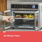 12 in 1 Crisp N Bake Air Fryer Toaster Oven with Multiple Cooking Functions and Easy Clean Design