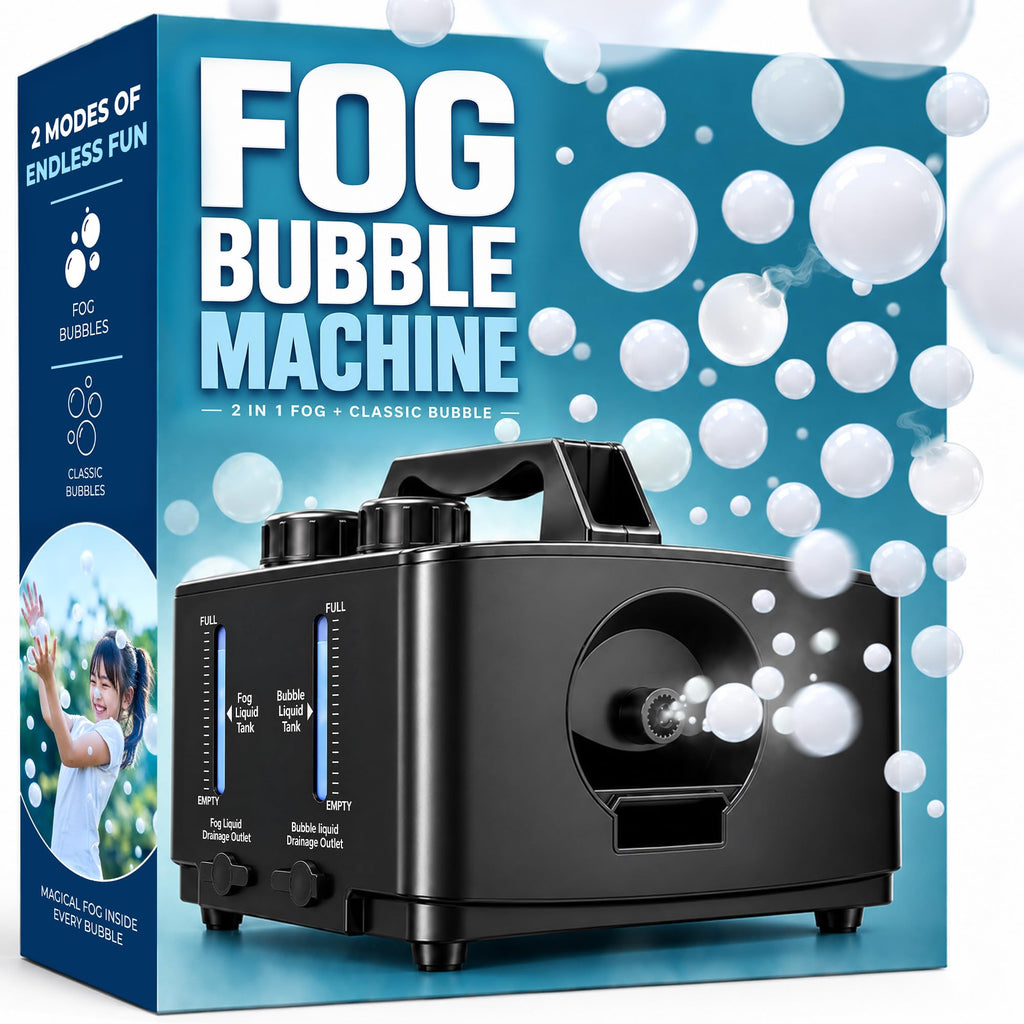 Fog Bubble Machine High Powered Smoke Bubble Maker for Party Stage and Outdoor Use