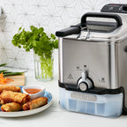 Deep Fryer with Basket 3.5L 1700W Oil Filtration Temperature Control Easy Clean Home Kitchen